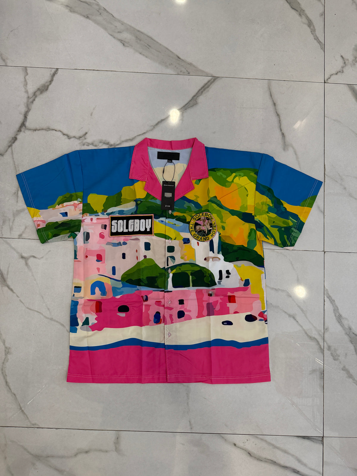 GREECE BUTTON UP