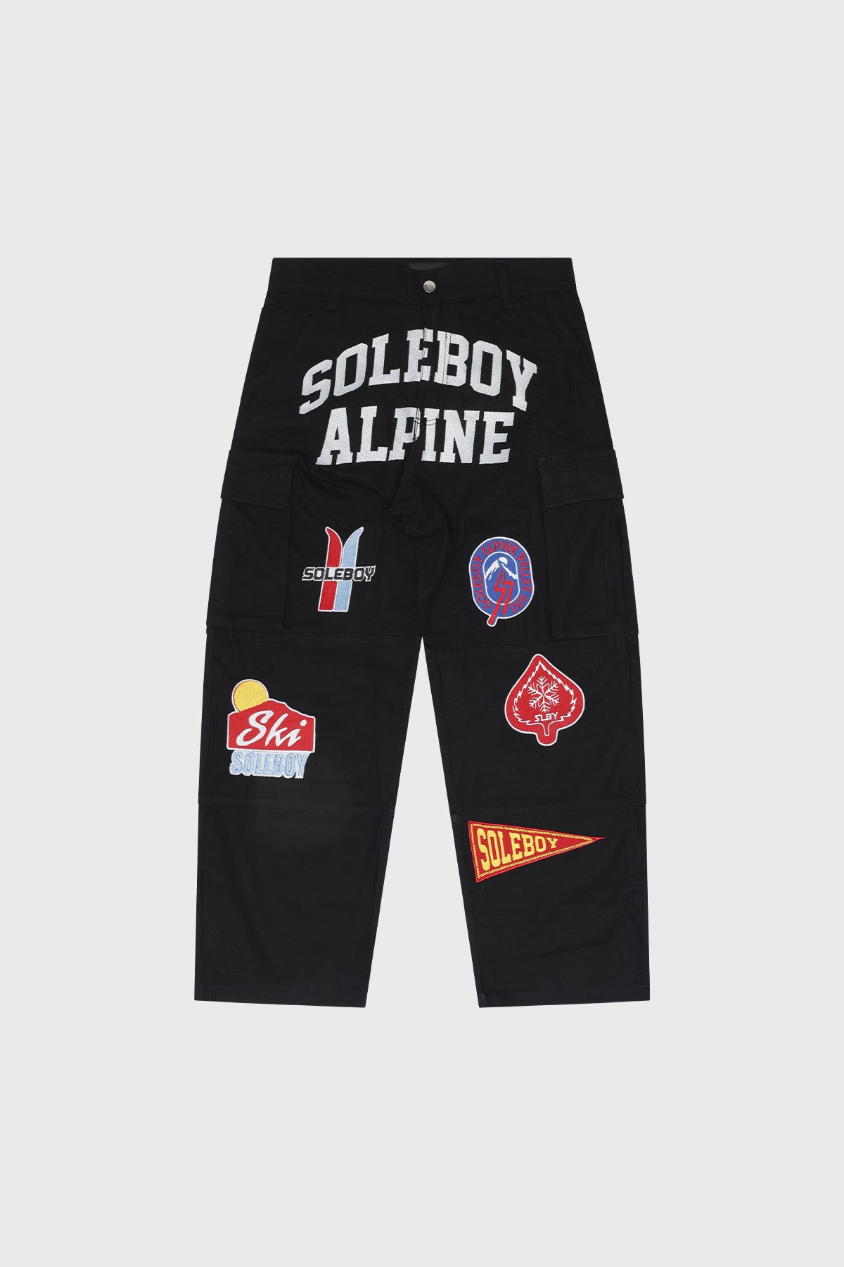 Patchwork Utility Pants (Black)